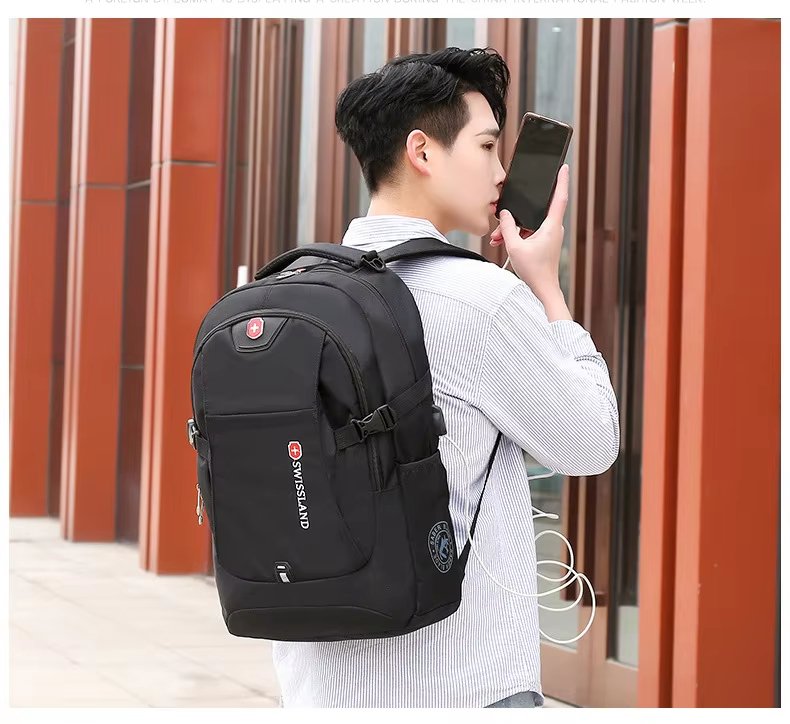Water-Resistant USB Outdoor Business Travel Oxford Laptop Backpack product detail