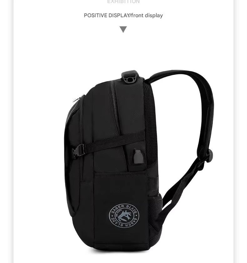 Water-Resistant USB Outdoor Business Travel Oxford Laptop Backpack product detail