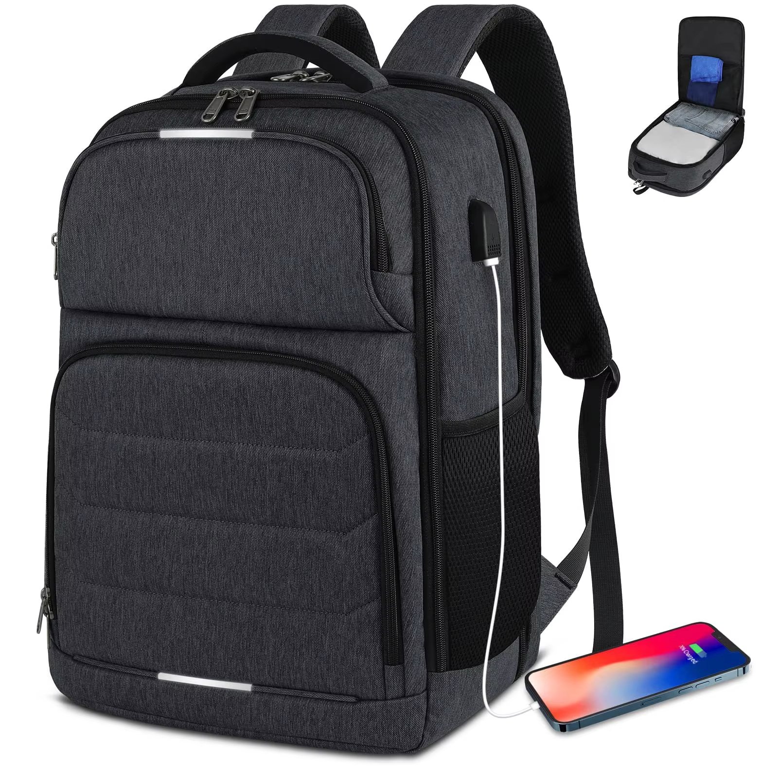 Anti-Theft Large Capacity USB Business Travel Oxford Laptop Backpack product detail
