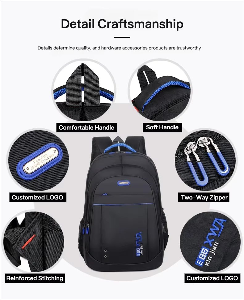 Water-Resistant Large Capacity Business Travel School Oxford Laptop Backpack product detail