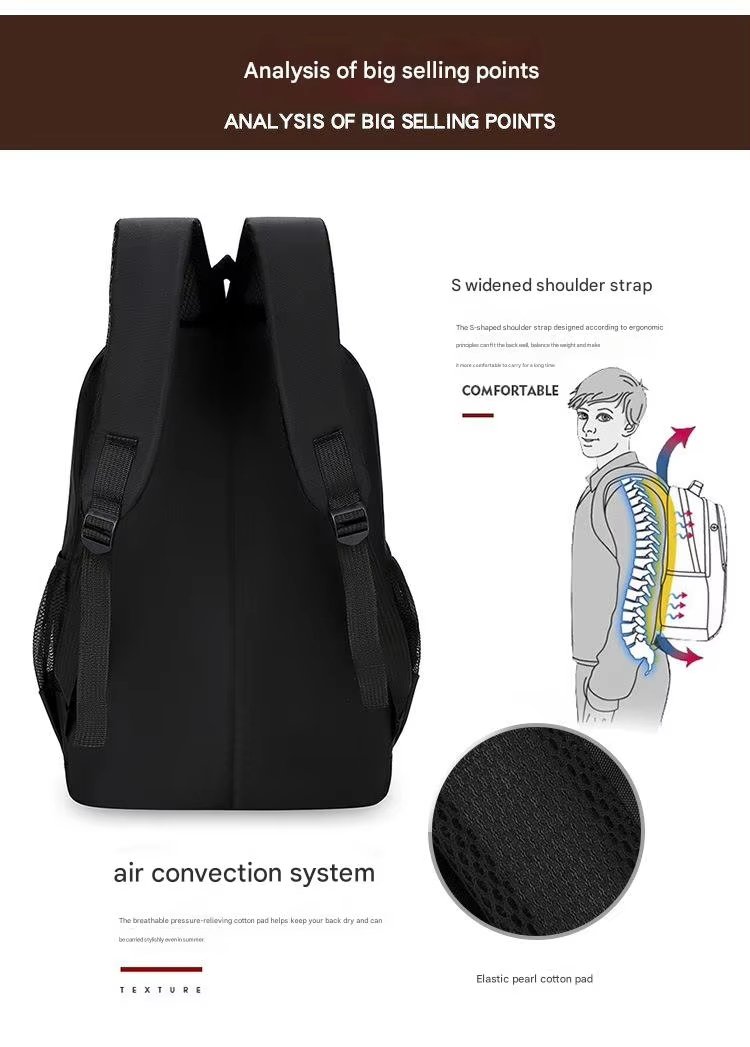 Water-Resistant Large Capacity Business School Oxford Laptop Backpack product detail