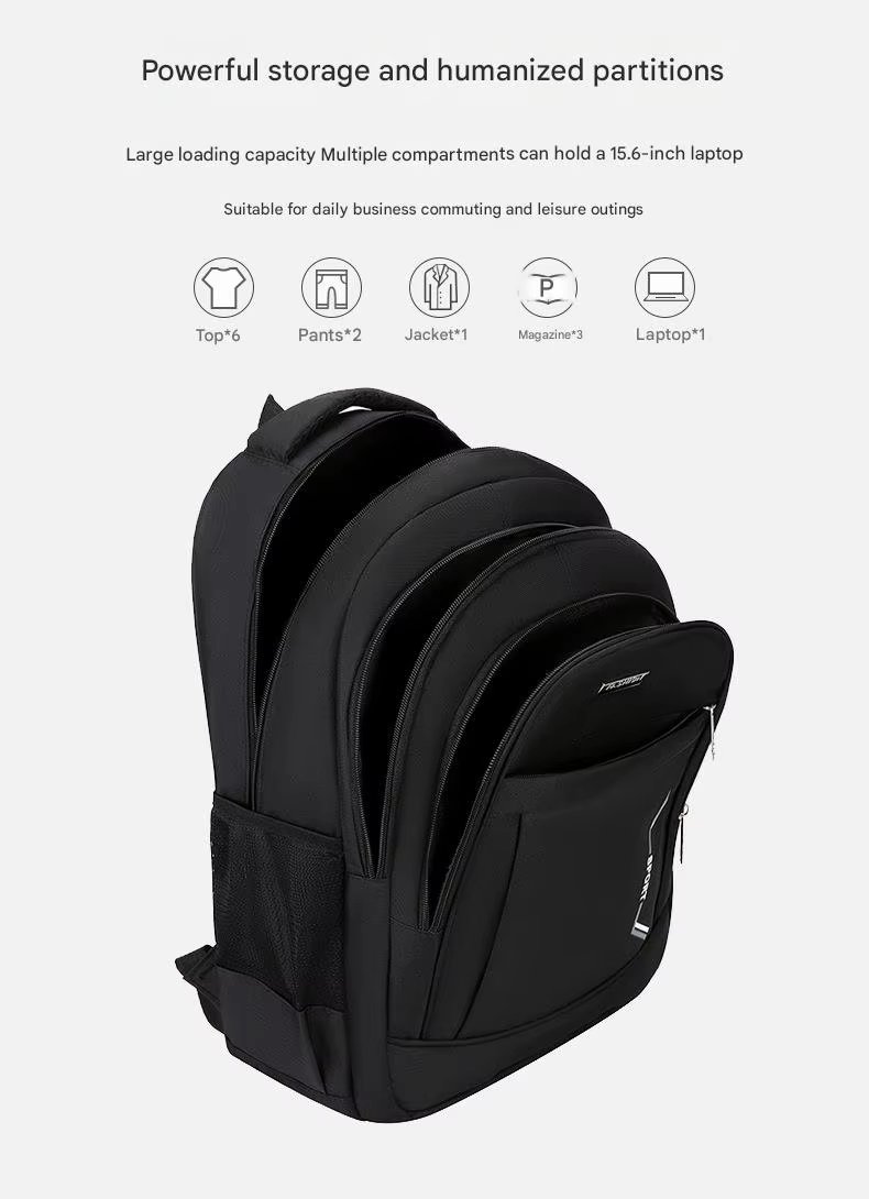 Water-Resistant Large Capacity Business School Oxford Laptop Backpack product detail