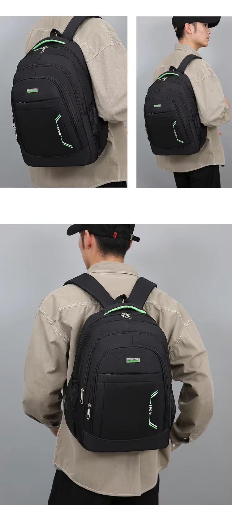 Water-Resistant Large Capacity Business School Oxford Laptop Backpack product detail