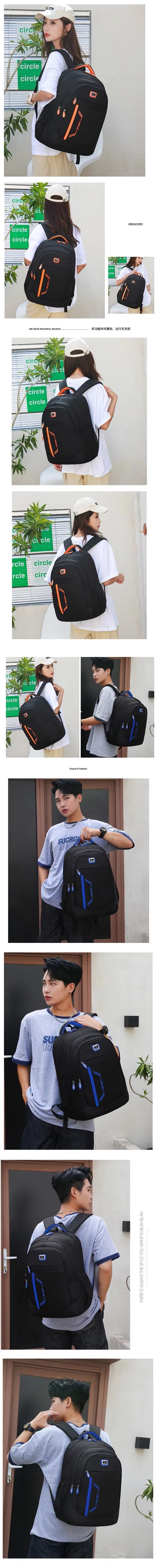 Water-Resistant Large Capacity Business Travel School Oxford Laptop Backpack product detail