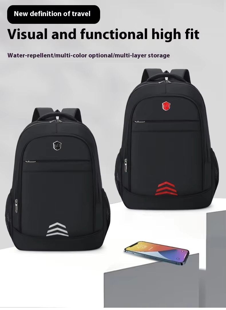 Water-Resistant Modern Business School Nylon Laptop Backpack product detail