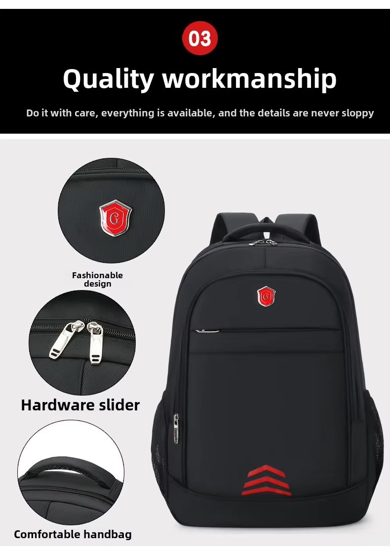Water-Resistant Modern Business School Nylon Laptop Backpack product detail