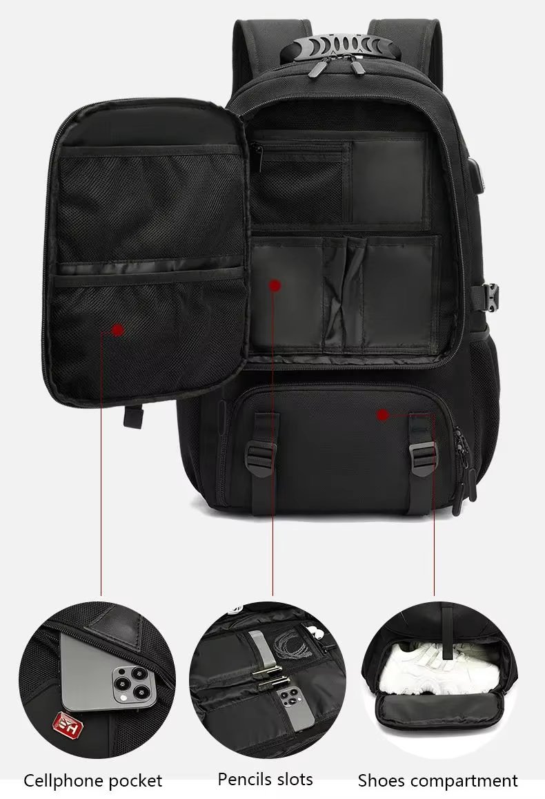 Anti-Theft Water-Resistant Large Capacity Expandable Travel Polyester Laptop Backpack product detail