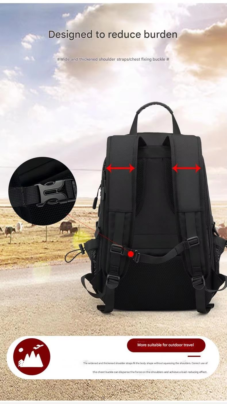 Anti-Theft Water-Resistant Large Capacity Expandable Travel Polyester Laptop Backpack product detail