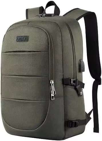 Anti-Theft Water-Resistant USB Business Travel Polyester Laptop Backpack product detail