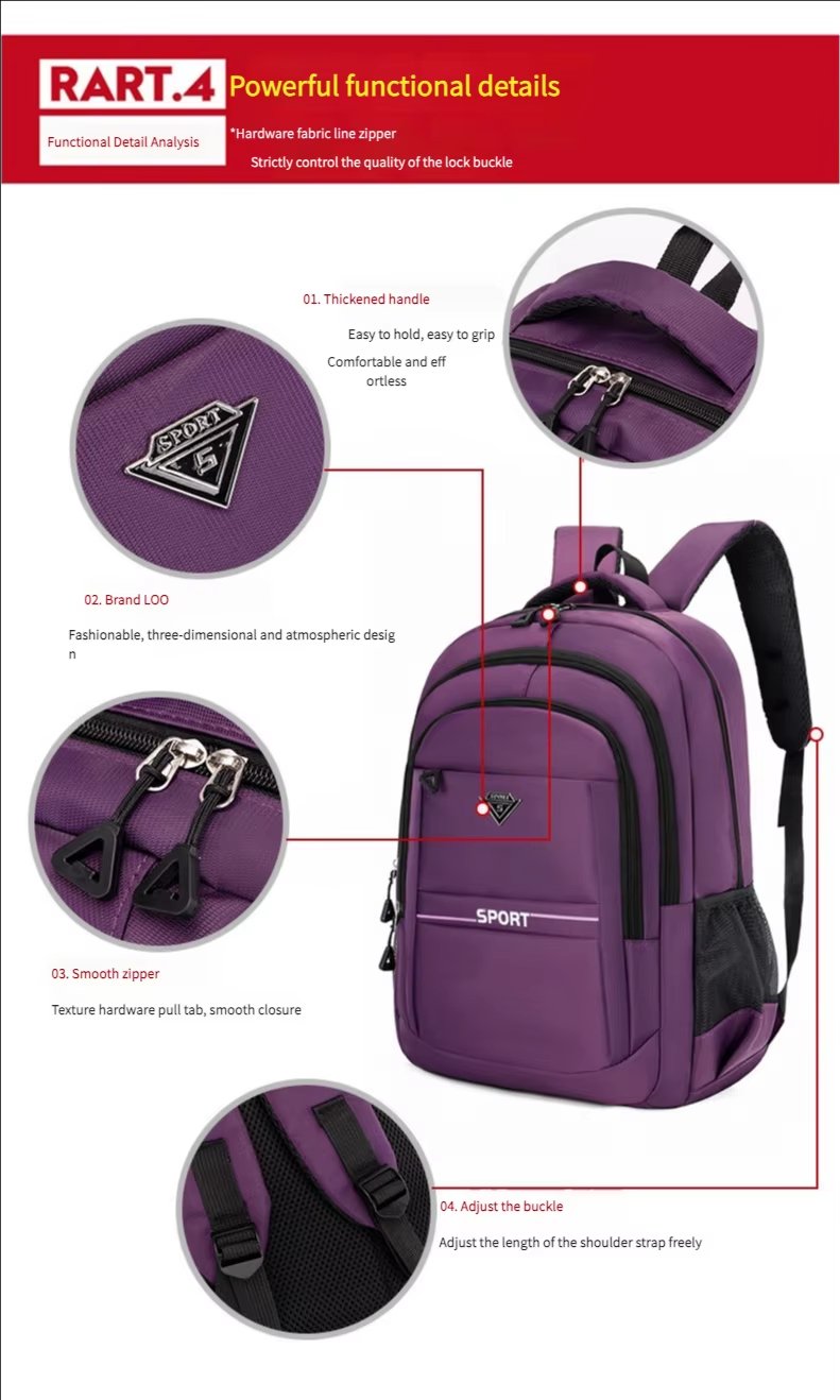 Water-Resistant Large Capacity Modern Business Travel Oxford Laptop Backpack product detail
