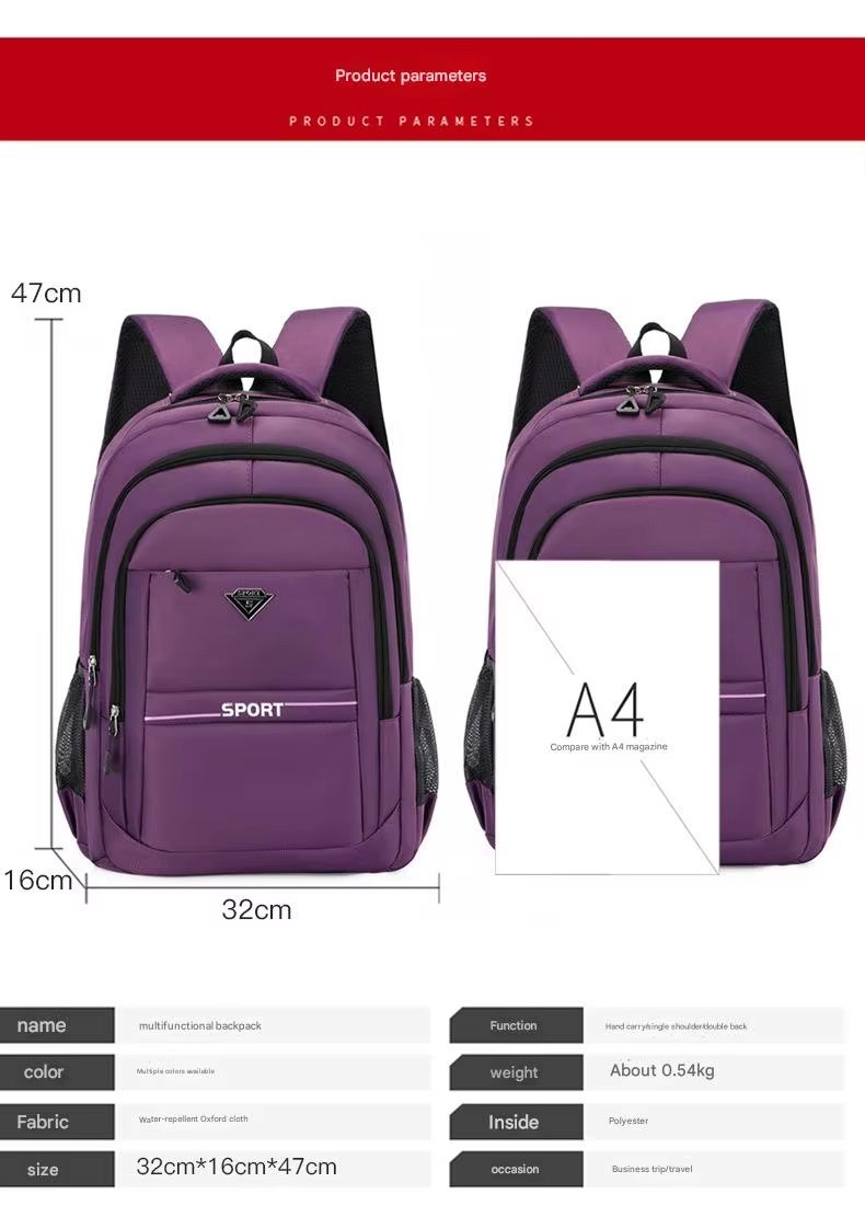 Water-Resistant Large Capacity Modern Business Travel Oxford Laptop Backpack product detail
