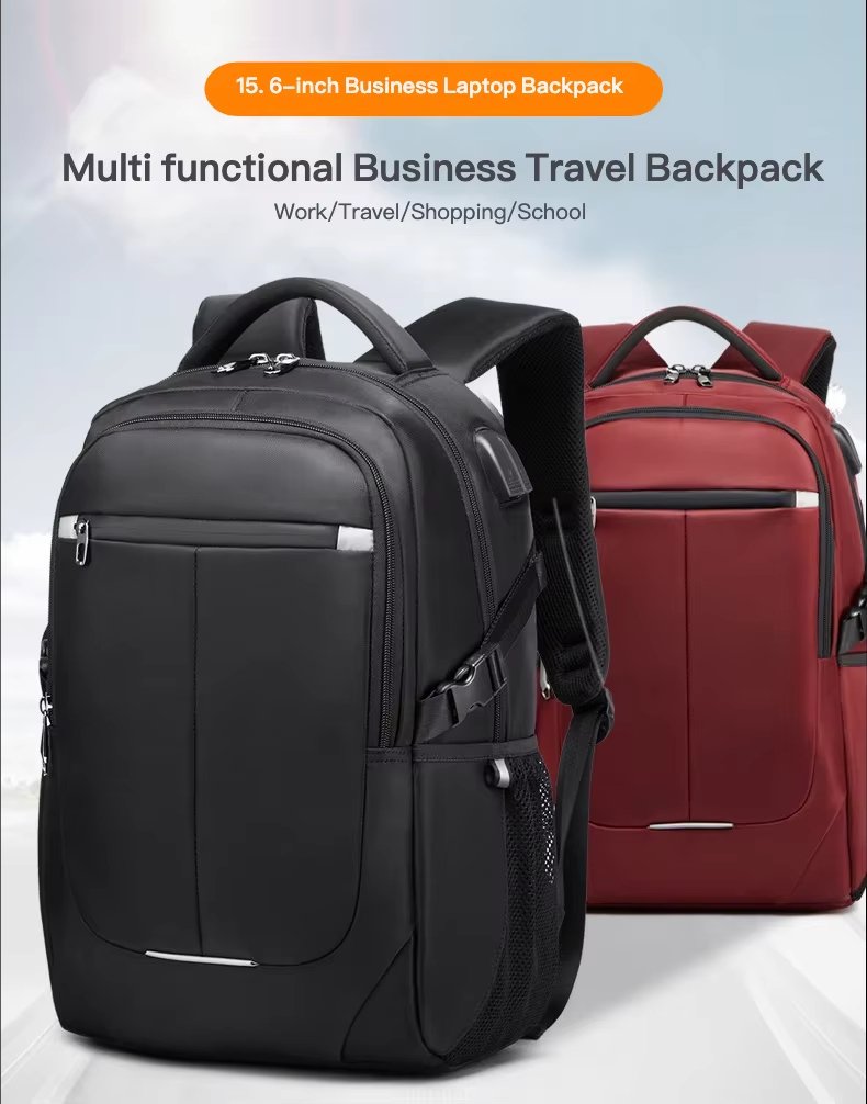 Anti-Theft Water-Resistant Large Capacity USB Business Oxford Laptop Backpack product detail
