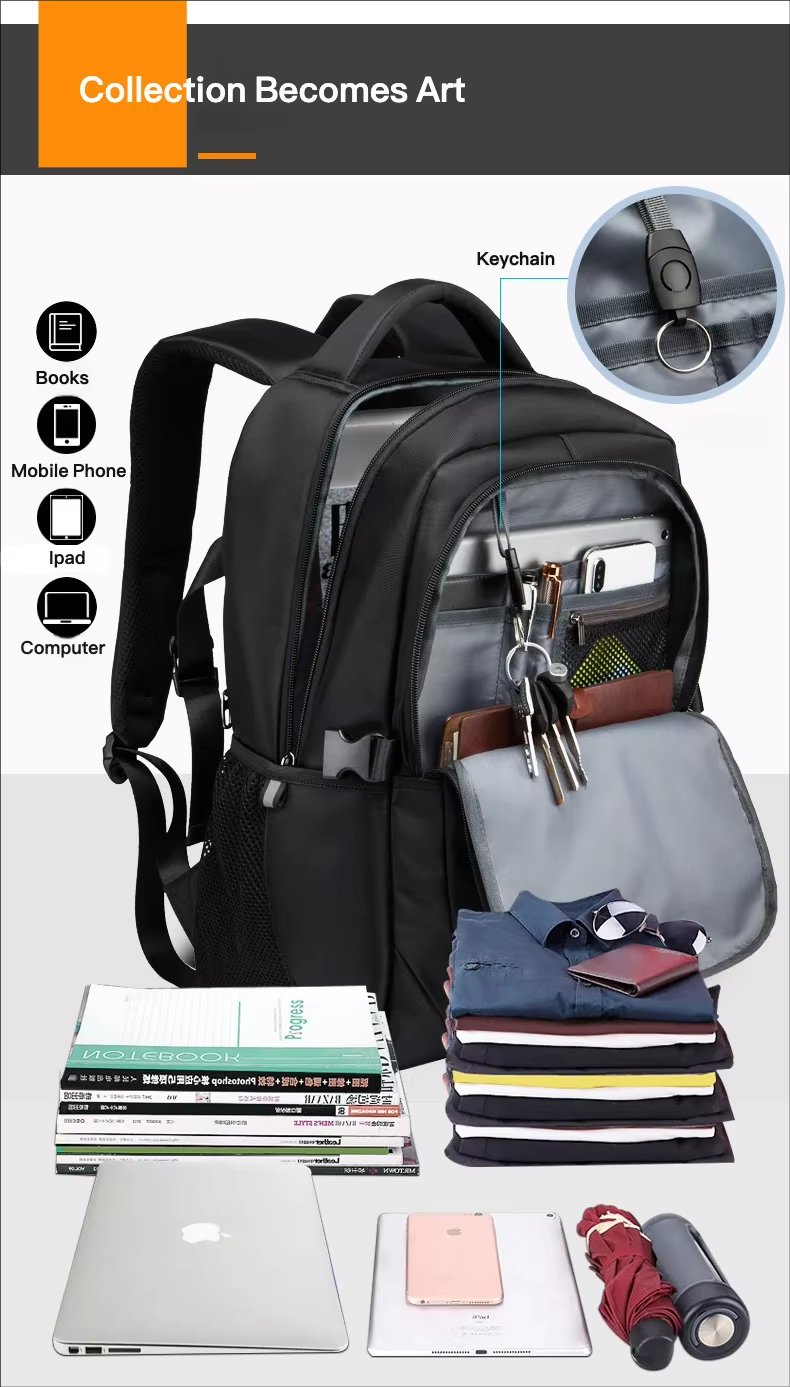 Anti-Theft Water-Resistant Large Capacity USB Business Oxford Laptop Backpack product detail