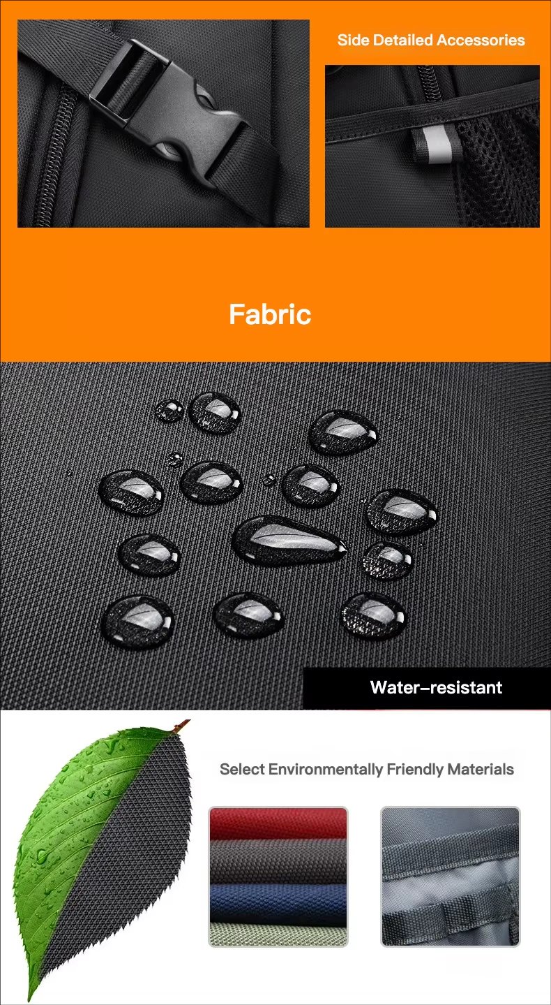 Anti-Theft Water-Resistant Large Capacity USB Business Oxford Laptop Backpack product detail