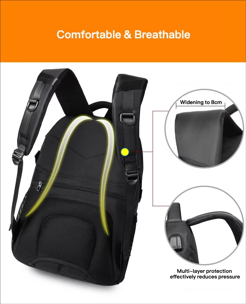 Anti-Theft Water-Resistant Large Capacity USB Business Oxford Laptop Backpack product detail