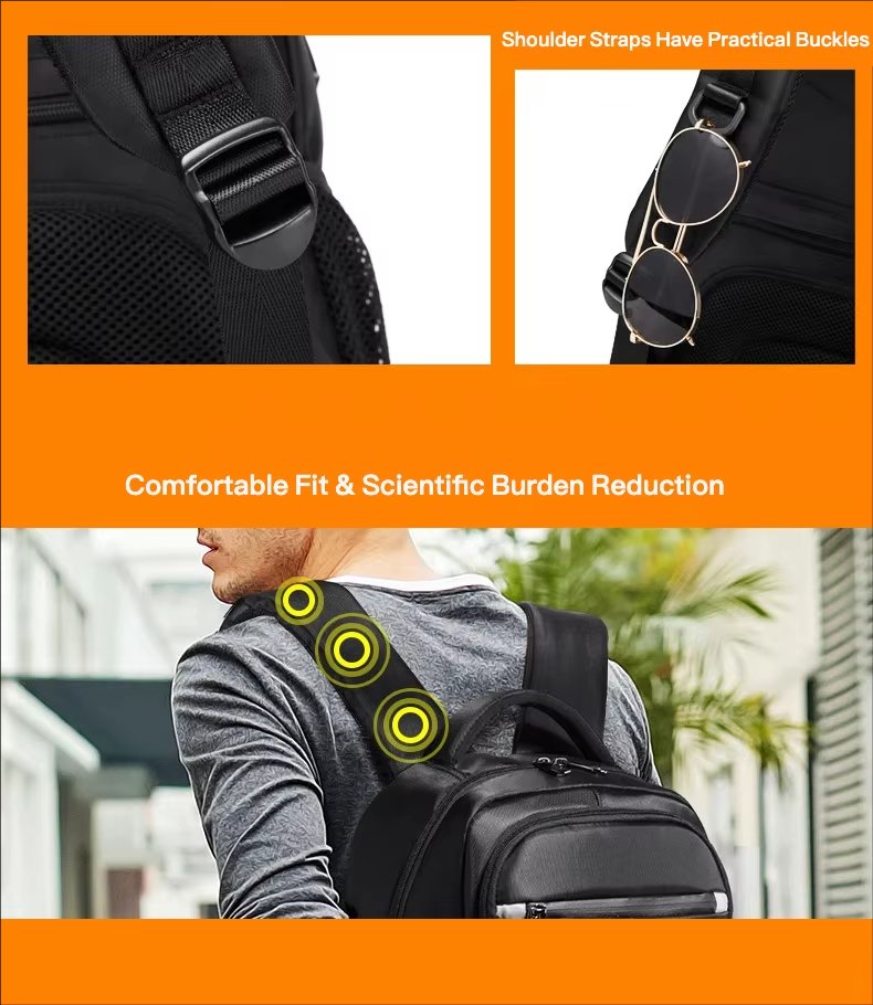 Anti-Theft Water-Resistant Large Capacity USB Business Oxford Laptop Backpack product detail