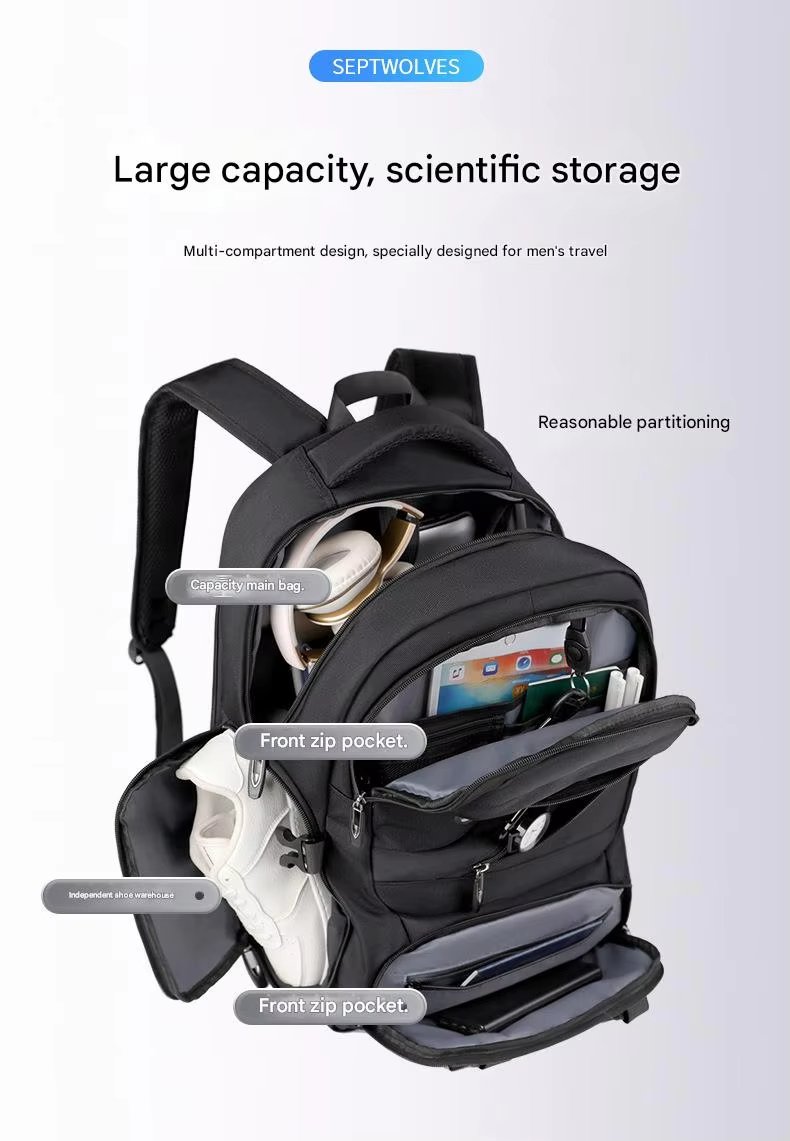 Expandable Outdoor Business Travel Oxford Laptop Backpack product detail