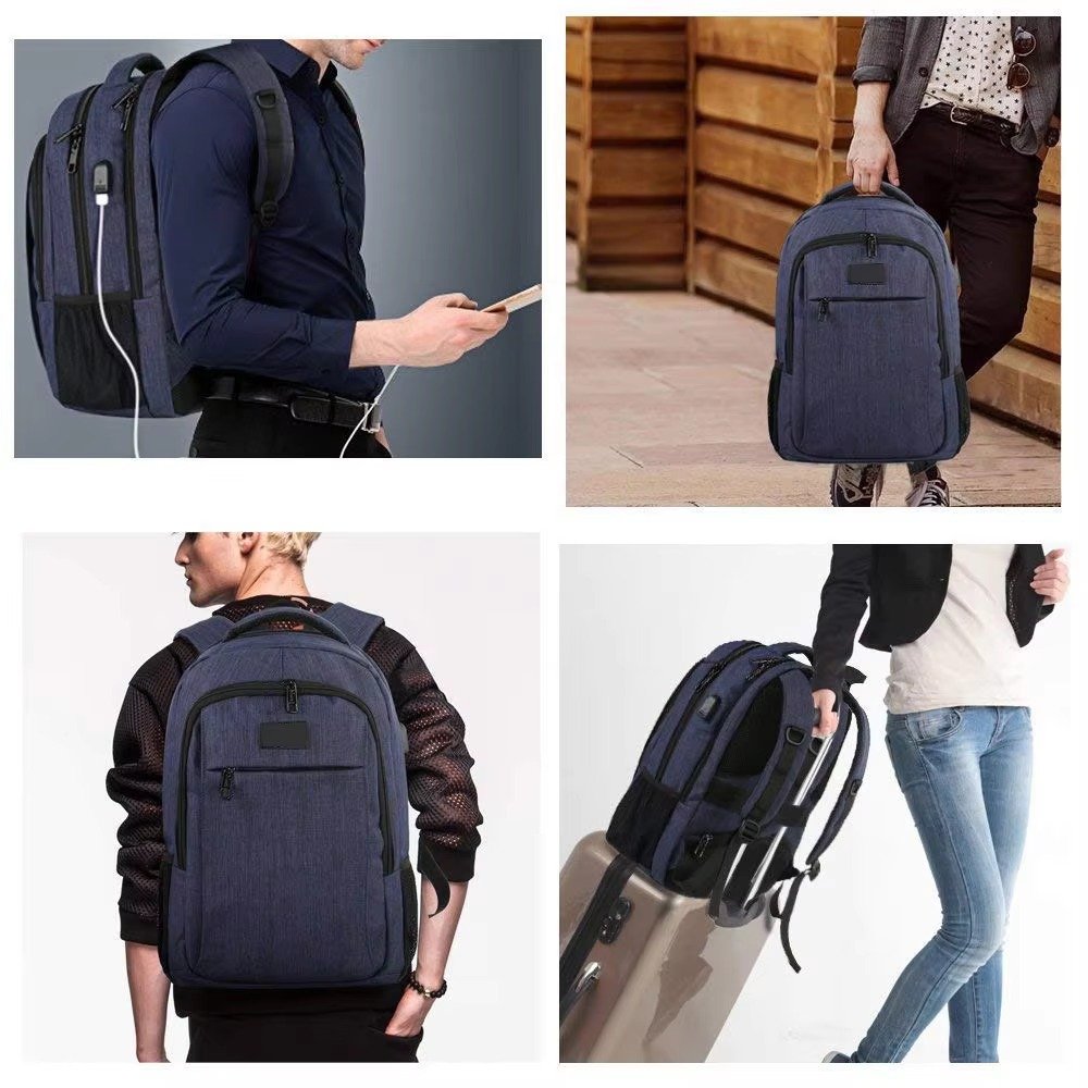 Custom Logo USB Laptop Backpack Students Schoolbag Large Capacity Multifunction Business Travel Computer Bag detail image