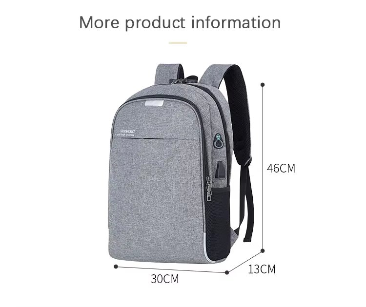 Anti-Theft Water-Resistant USB Modern Business Nylon Laptop Backpack product detail