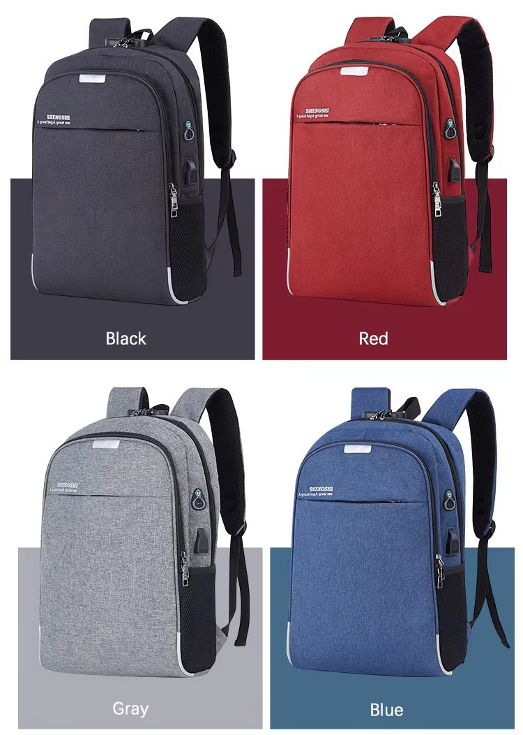 Anti-Theft Water-Resistant USB Modern Business Nylon Laptop Backpack product detail