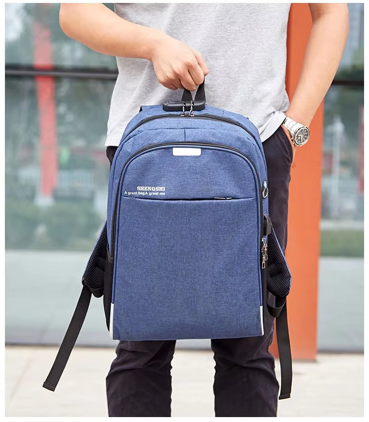 Anti-Theft Water-Resistant USB Modern Business Nylon Laptop Backpack product detail