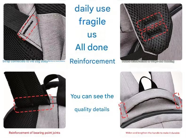 Water-Resistant Large Capacity USB Business School Oxford Laptop Backpack product detail