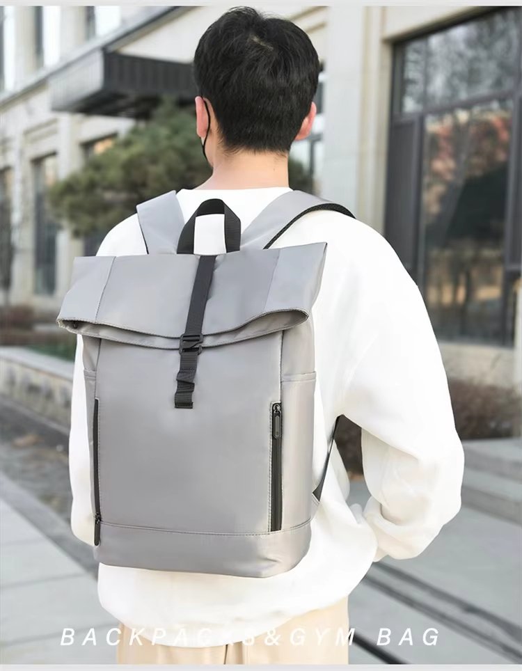 Water-Resistant Outdoor Business Travel School PU Leather Rolling Backpack product detail