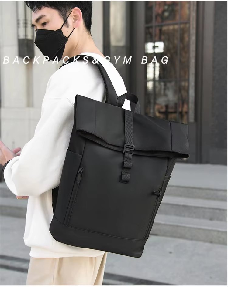Water-Resistant Outdoor Business Travel School PU Leather Rolling Backpack product detail