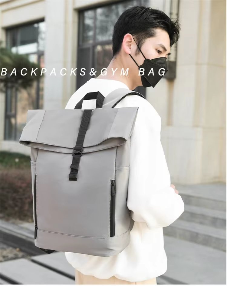 Water-Resistant Outdoor Business Travel School PU Leather Rolling Backpack product detail