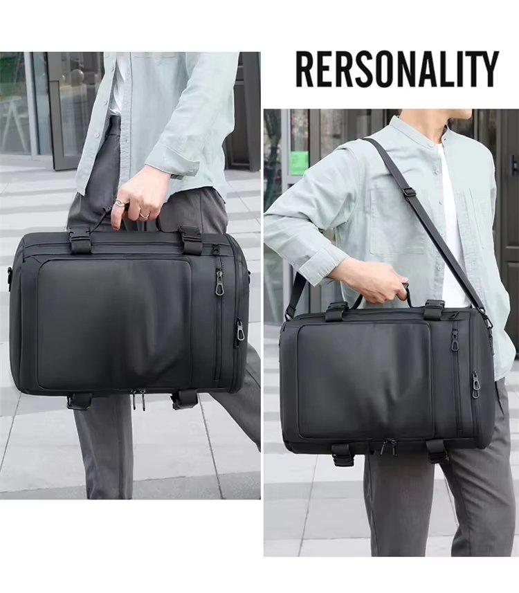 Anti-Theft Water-Resistant Large Capacity Vintage Business PU Leather Laptop Backpack product detail
