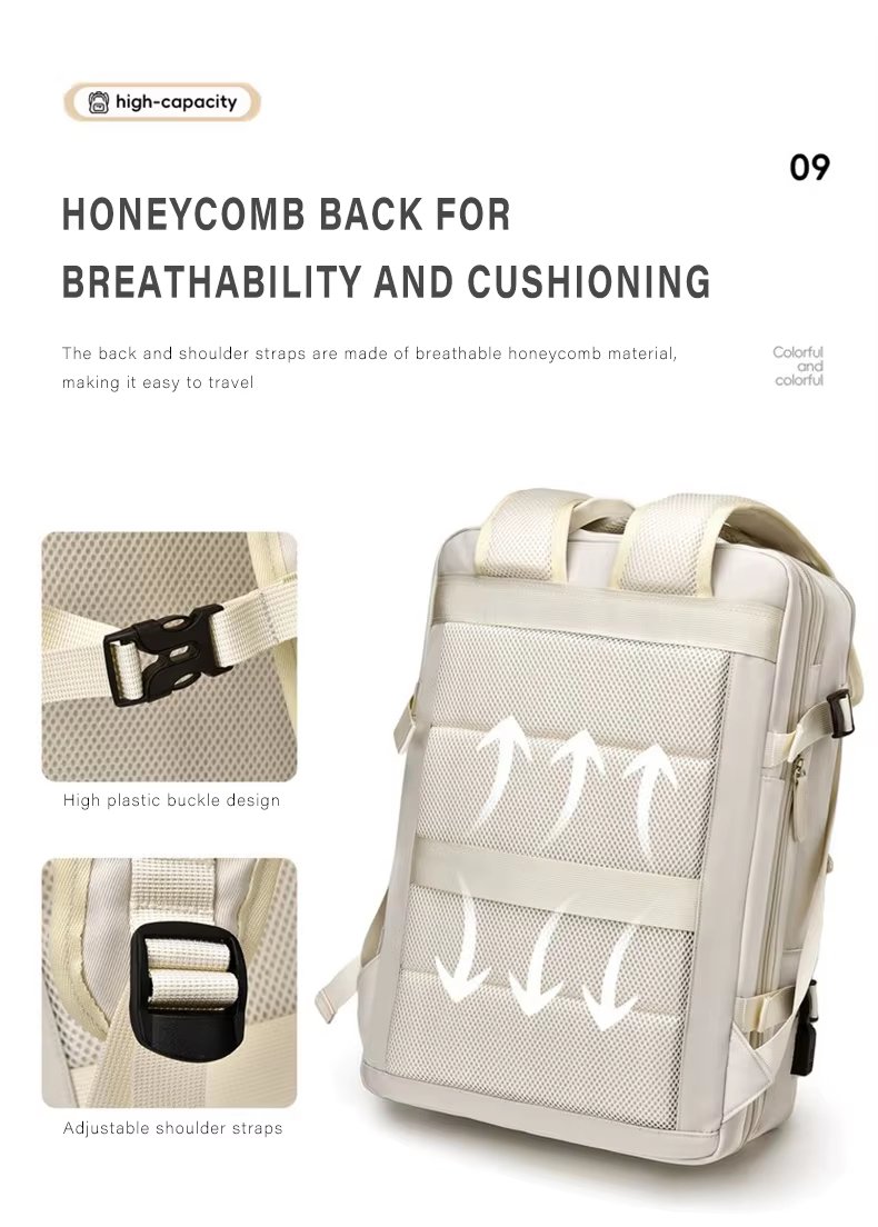 Large Capacity Lightweight USB Travel School Oxford Laptop Backpack product detail