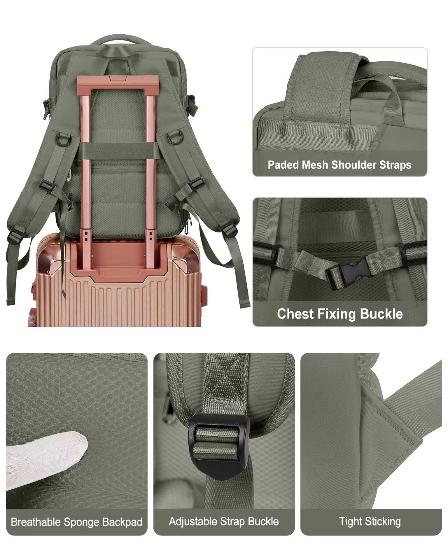 Anti-Theft Water-Resistant Expandable USB Outdoor Oxford Laptop Backpack product detail