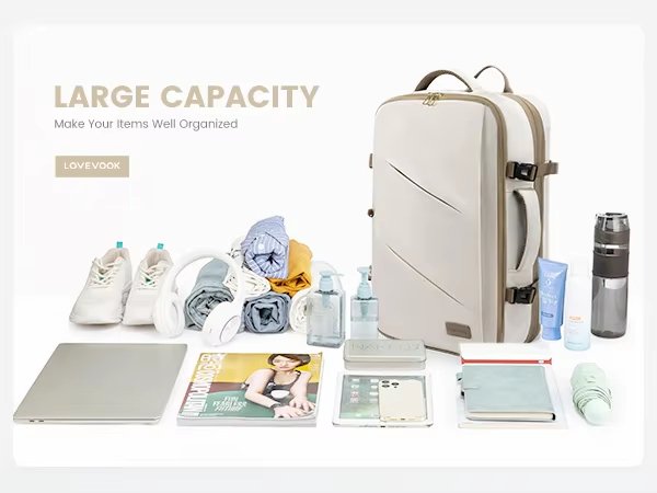 Water-Resistant Expandable Modern Travel Oxford Laptop Backpack product detail