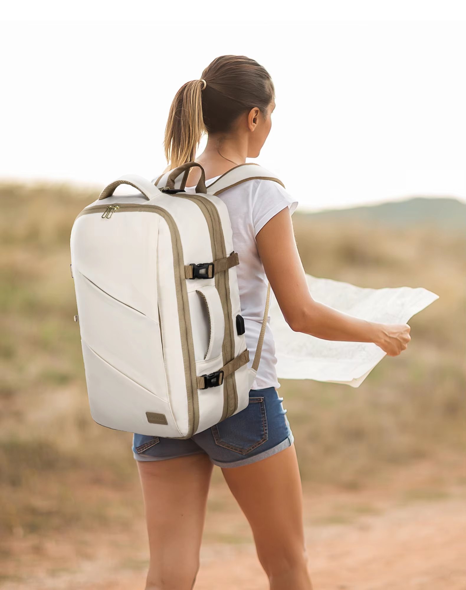 Water-Resistant Expandable Modern Travel Oxford Laptop Backpack product detail