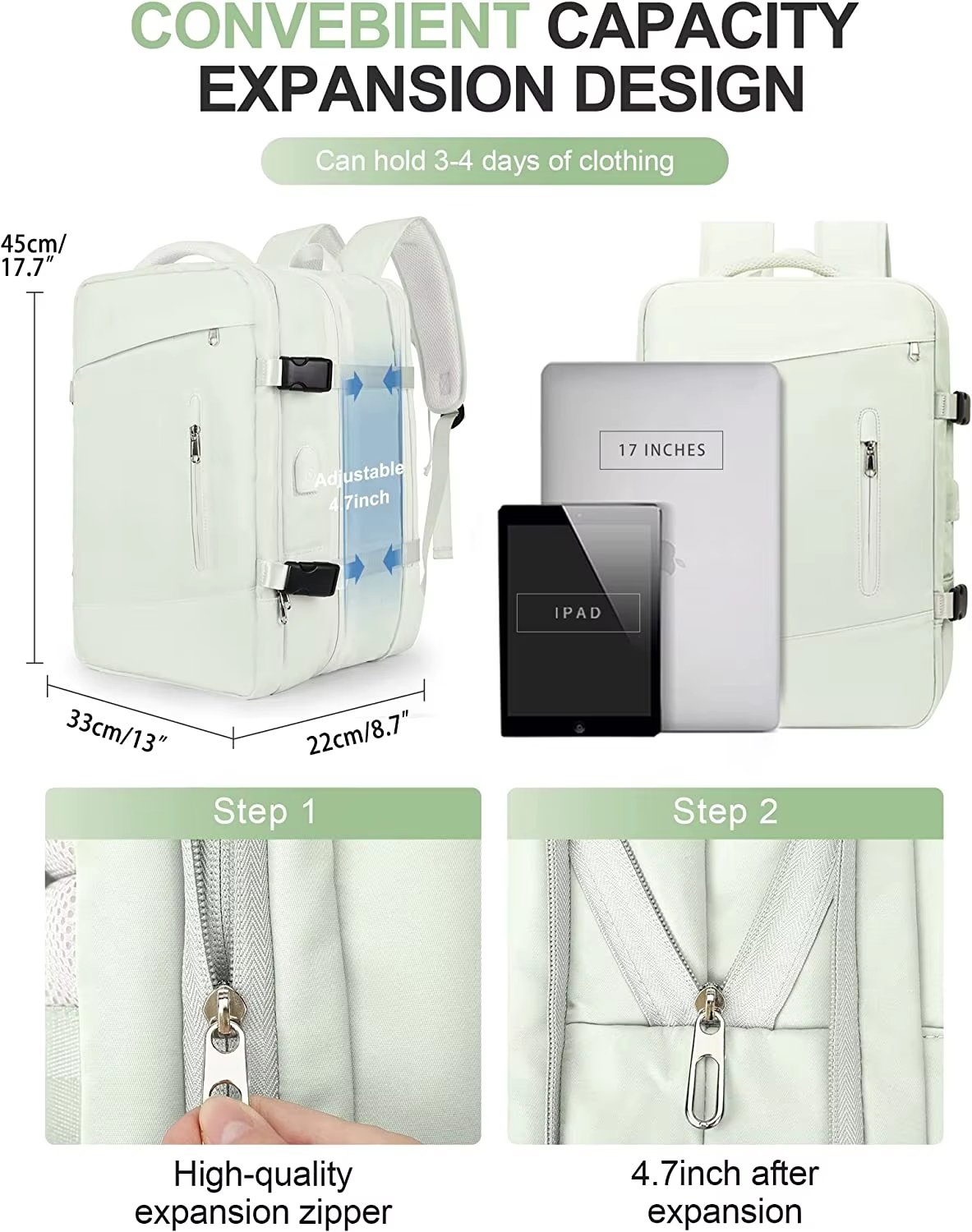 USB Business Travel Oxford Laptop Backpack product detail