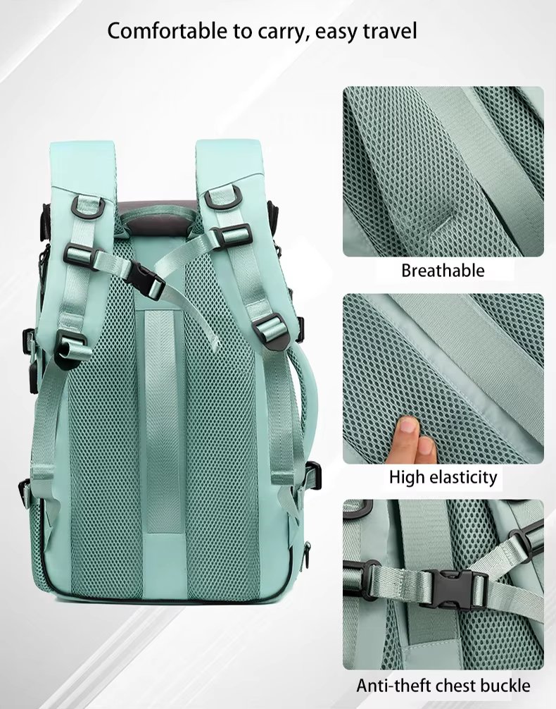 Water-Resistant USB Modern Outdoor Travel Nylon Laptop Backpack product detail