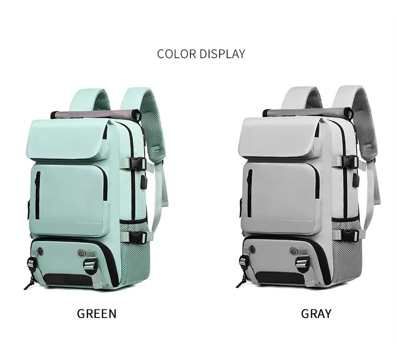 Water-Resistant USB Modern Outdoor Travel Nylon Laptop Backpack product detail