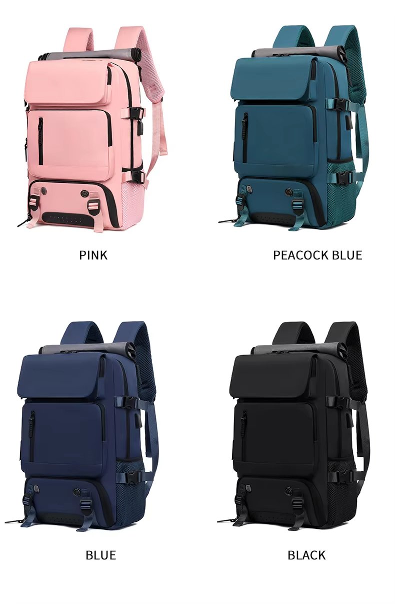 Water-Resistant USB Modern Outdoor Travel Nylon Laptop Backpack product detail