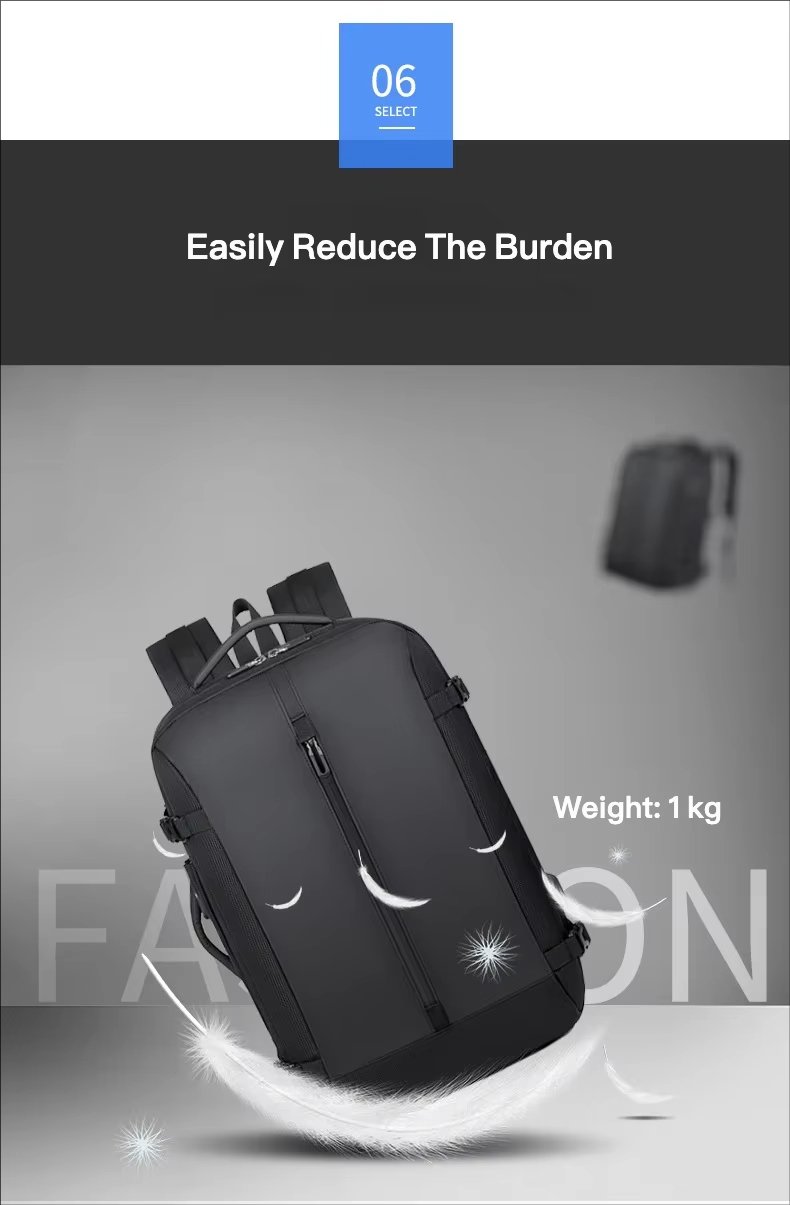 Anti-Theft Large Capacity Expandable USB Business PU Leather Laptop Backpack product detail