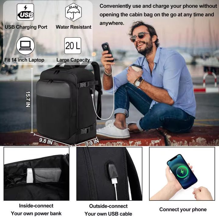 USB Outdoor Business Travel Oxford Laptop Backpack product detail