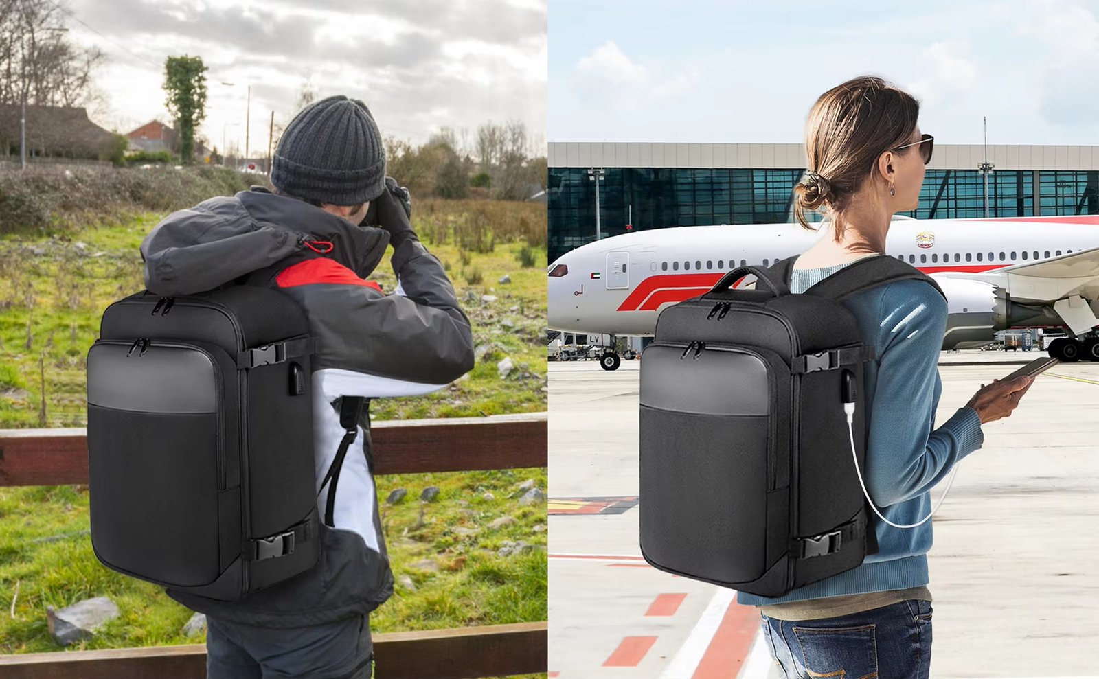 USB Outdoor Business Travel Oxford Laptop Backpack product detail