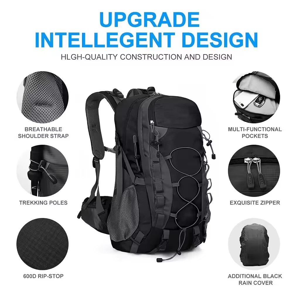 Water-Resistant Polyester Camping Trekking Backpack detail image