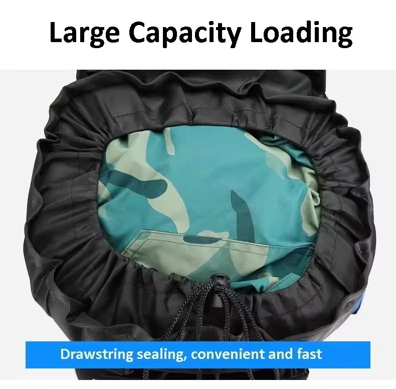 Waterproof 90L Nylon Camping Trekking Backpack detail image