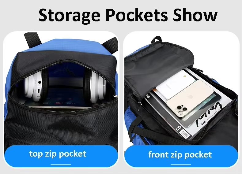Waterproof 90L Nylon Camping Trekking Backpack detail image