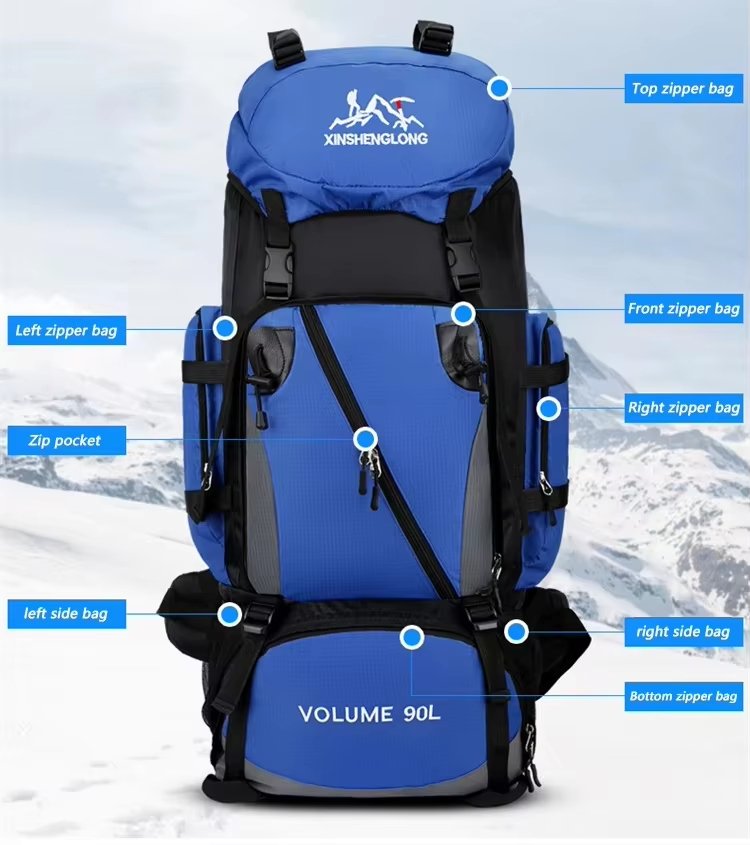 Camping Waterproof Nylon Trekking Backpack detail image