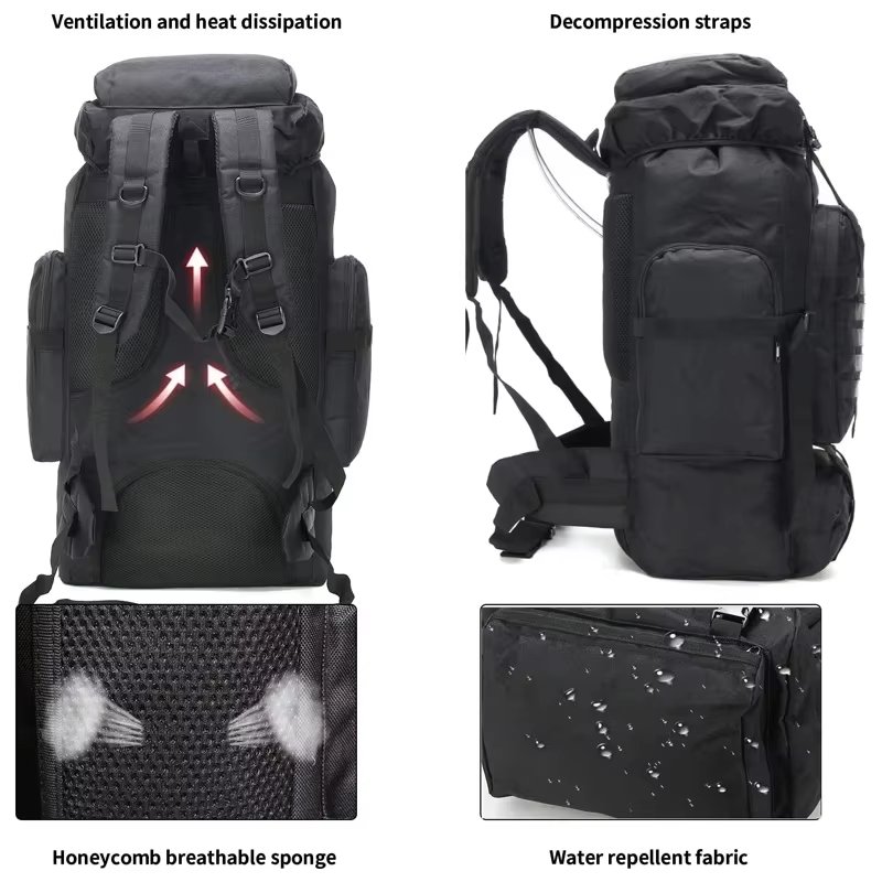 Waterproof 70L Camping Trekking Backpack detail image