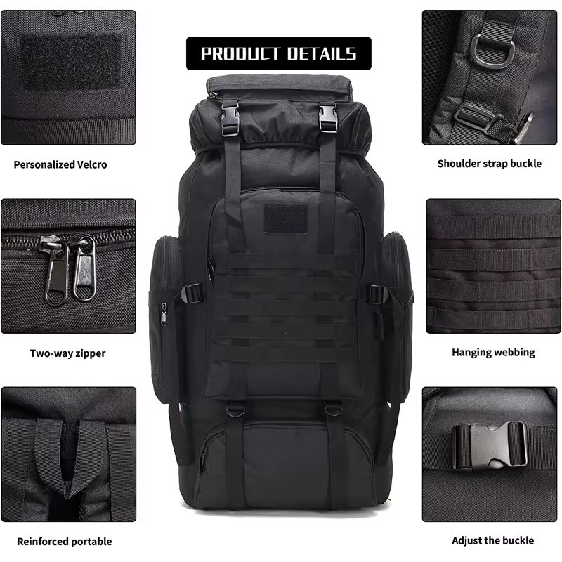 Waterproof 70L Camping Trekking Backpack detail image