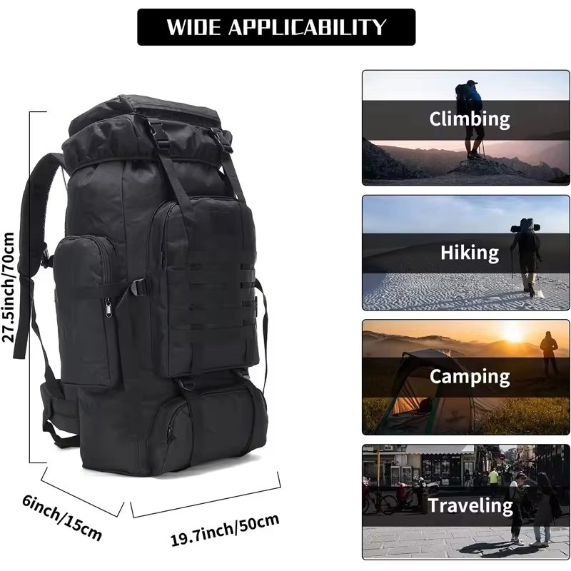 Waterproof 70L Camping Trekking Backpack detail image