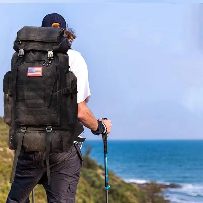 Waterproof 70L Camping Trekking Backpack detail image