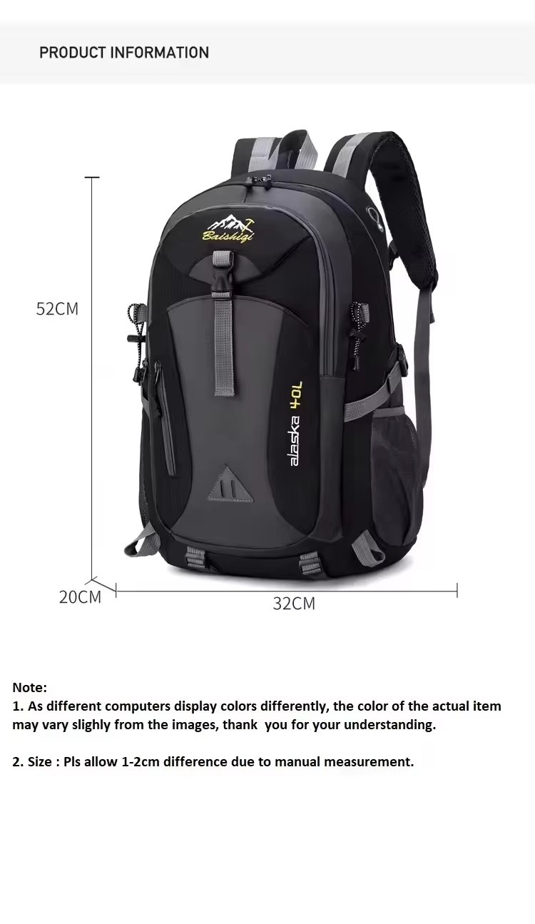 Waterproof 40L Nylon Cycling Trekking Backpack detail image